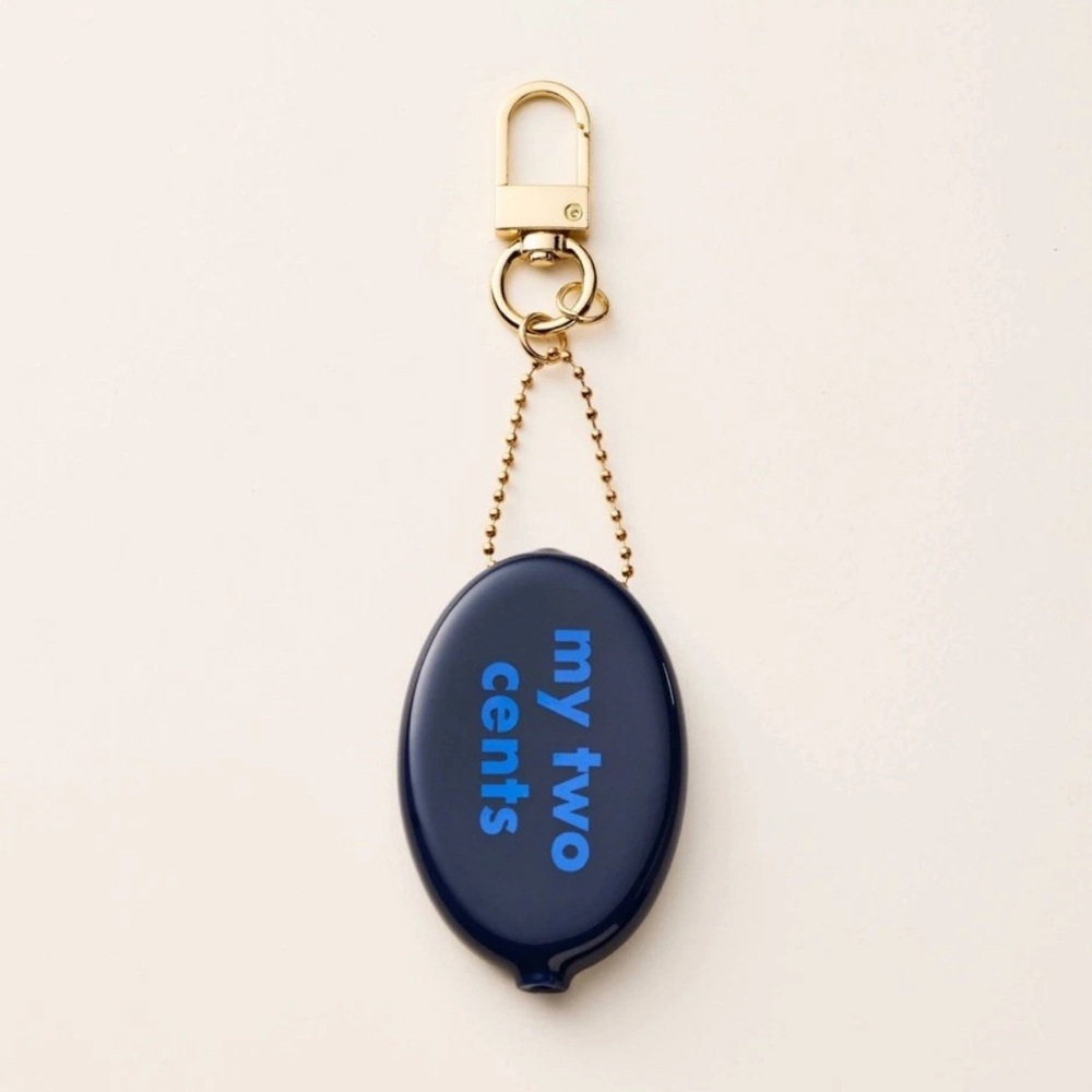 Kate Spade x Target My Two Cents Coin Purse Key Fob Chain Keychain Bag Charm